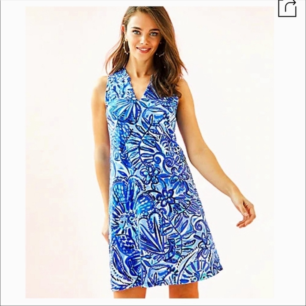 EUC Lilly Pulitzer Zanzibar Blue dress